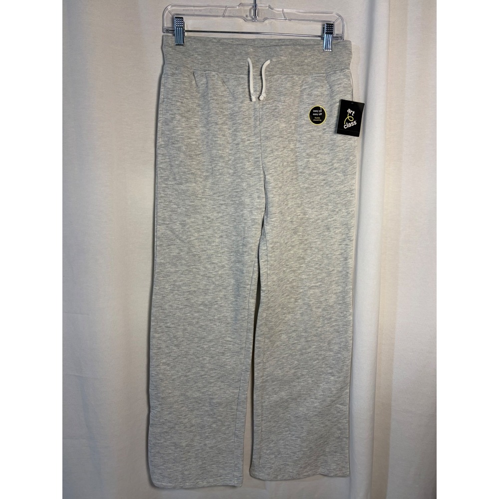 Art Class Kids XL 14 Heathered Gray Wide Leg Sweatpants Fleece Drawstring NEW